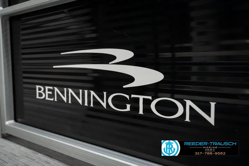 Slide: The Image of 2023 Bennington 20 SVL logo on a sleek black background. - 45