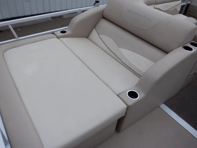 Slide: The Image of Beige seating on 2011 Bennington 22 SSL boat with cup holders. - 28