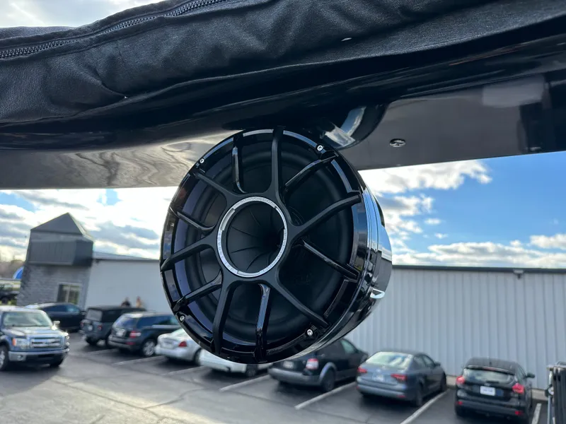 Slide: The Image of Close-up of a speaker on a 2025 South Bay 525 ULDC boat. - 5