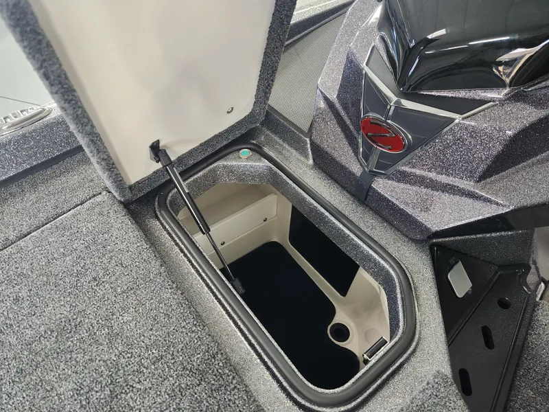 Slide: The Image of 2025 Ranger Z520R Garmin Ranger Cup Equipped boat storage compartment. - 12