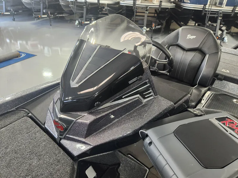 Slide: The Image of 2025 Ranger Z520R Garmin Ranger Cup Equipped boat interior with sleek design and advanced features. - 15