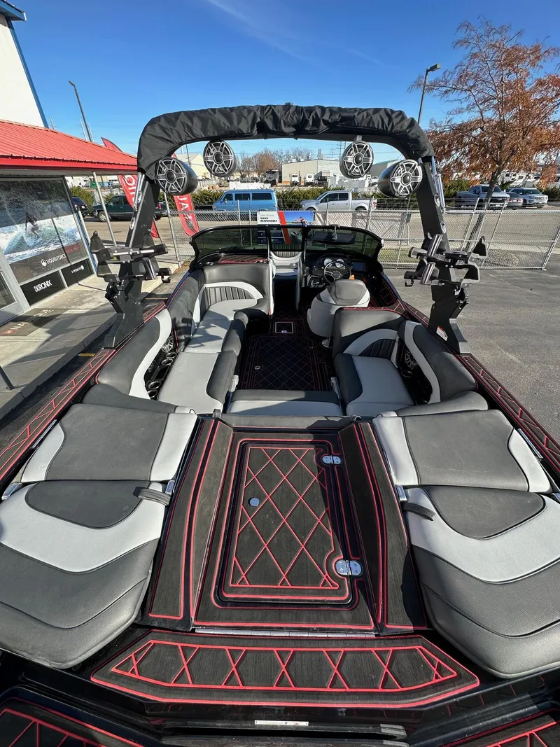 Slide: The Image of 2022 MB Tomcat F22 Alpha boat with sleek interior and advanced sound system. - 9