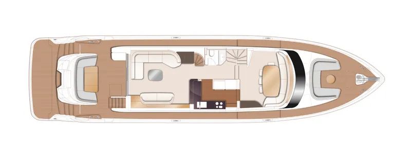 Slide: The Image of Top view layout of 2025 Princess X80 yacht interior design. - 25