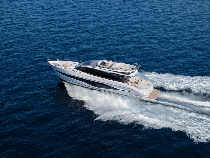 Slide: The Image of Luxurious 2025 Princess S80 yacht cruising on open sea. - 3