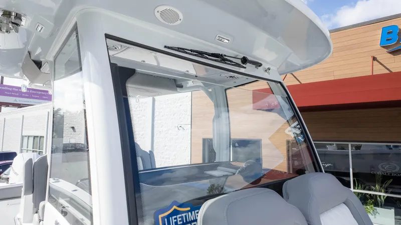 Slide: The Image of 2025 Everglades 315 Center Console boat with modern design and spacious seating. - 35