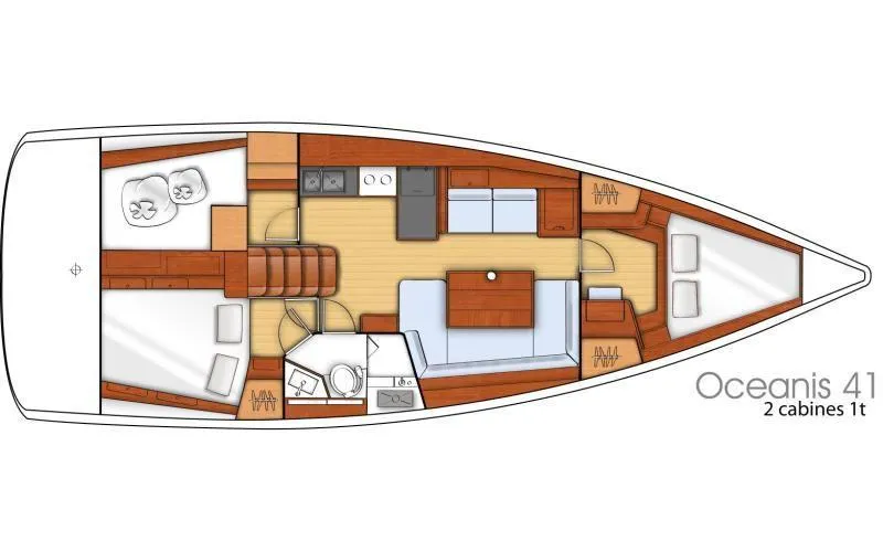 Slide: The Image of Beneteau 41 Layout - 35