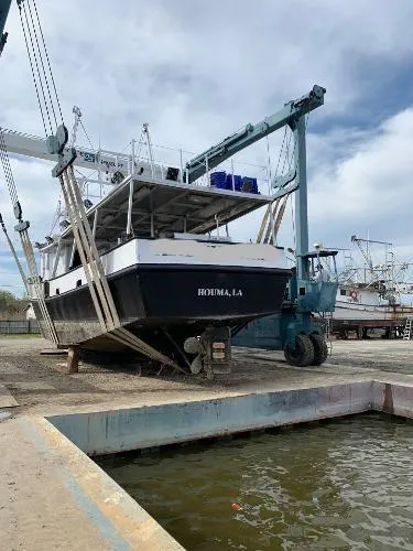 Slide: The Image of Commercial LL Ice Trawler, 1978 model, docked for maintenance in Houma, LA. - 3