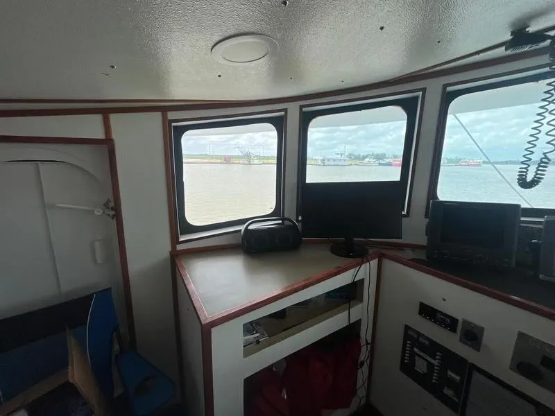 Slide: The Image of Interior of 1978 Commercial LL Ice Trawler with navigation equipment and windows. - 5