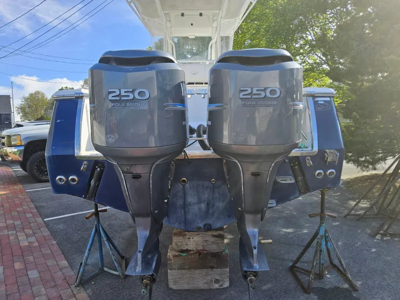 Slide: The Image of 2007 Southport 26 Center Console with twin 250 horsepower outboard engines. - 11
