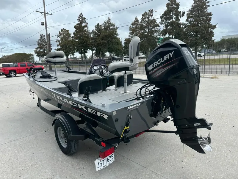 Slide: The Image of 2018 Tracker Pro 170 boat with Mercury engine on trailer. - 9