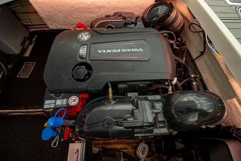 Slide: The Image of Volvo Penta engine in 2021 Regal 36 Grande Coupe boat. - 36