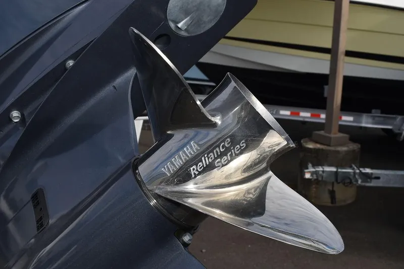Slide: The Image of Yamaha Reliance Series propeller on 2025 Steiger Craft 23 Miami boat. - 29