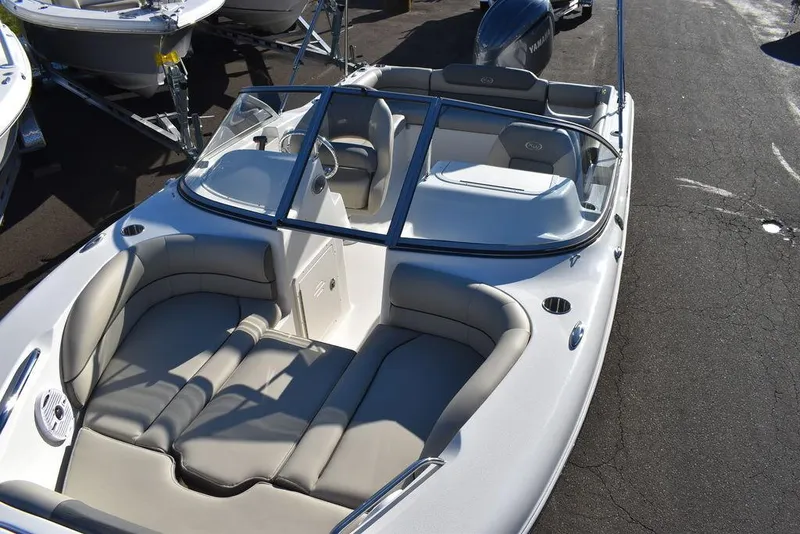 Slide: The Image of 2025 Key West 203 DFS boat with spacious seating and sleek design. - 20