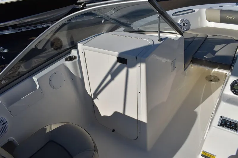 Slide: The Image of 2025 Key West 203 DFS boat interior with seating and console. - 37
