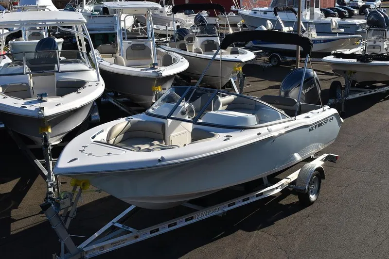 Slide: The Image of 2025 Key West 203 DFS boat on trailer in marina. - 7