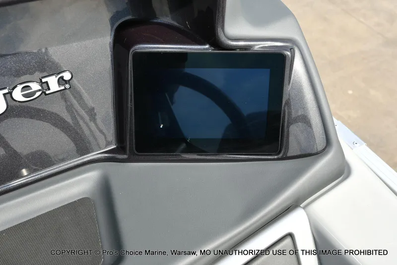 Slide: The Image of Ranger 223FC boat dashboard with touchscreen display, 2025 model. - 40