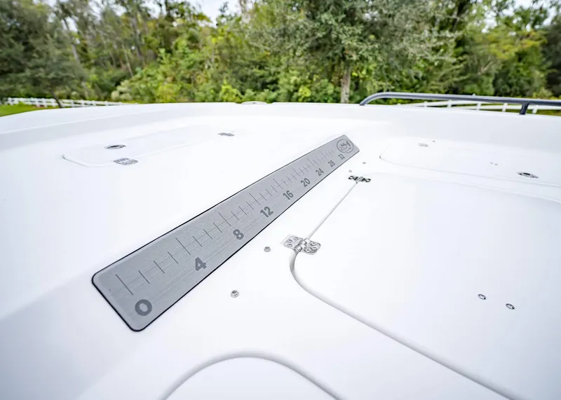 Slide: The Image of 2025 Sea Hunt BX 25 FS boat deck with built-in measuring ruler. - 35