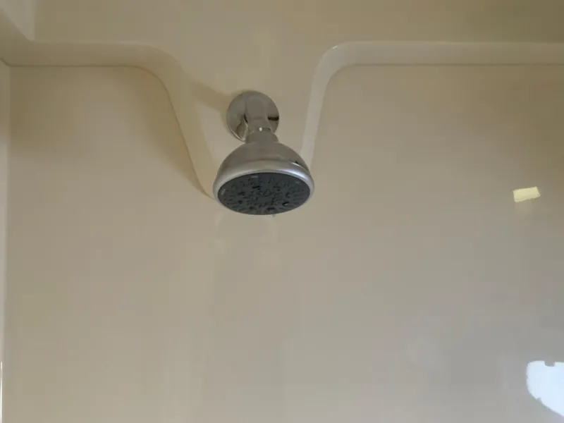Slide: The Image of Showerhead in 2014 Sea Ray 410 Sundancer yacht bathroom. - 40