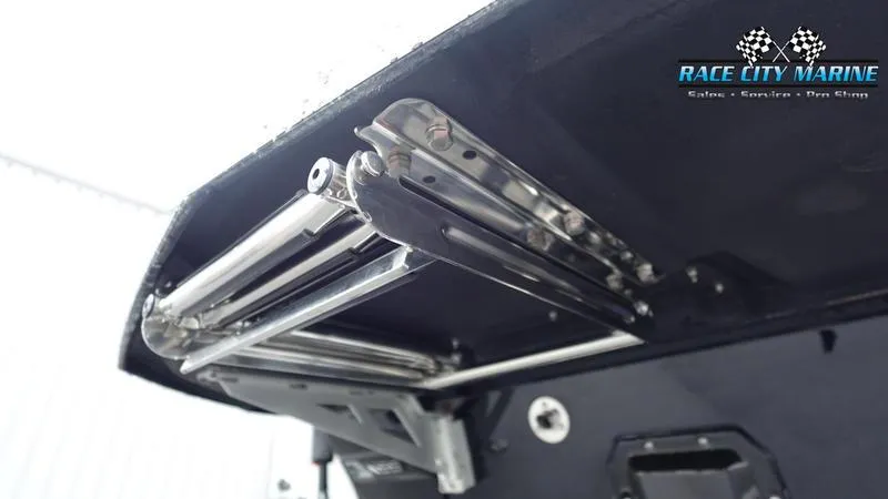 Slide: The Image of 2025 Nautique Super Air Nautique G23 Paragon boat ladder detail at Race City Marine. - 12