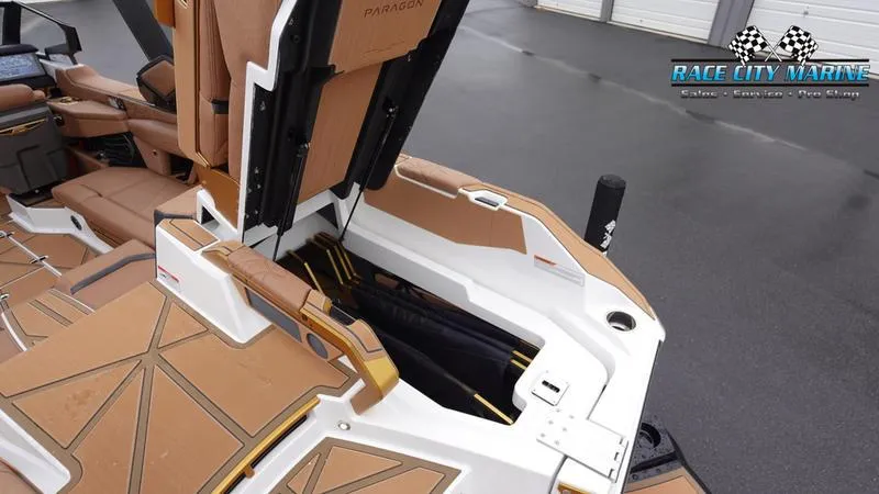 Slide: The Image of 2025 Nautique Super Air Nautique G23 Paragon interior storage compartment. - 22