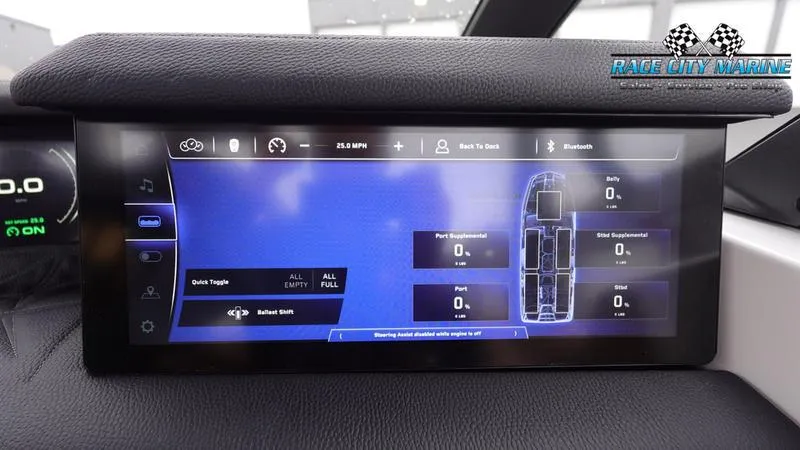 Slide: The Image of 2025 Nautique Super Air Nautique G23 Paragon touchscreen dashboard display. - 49