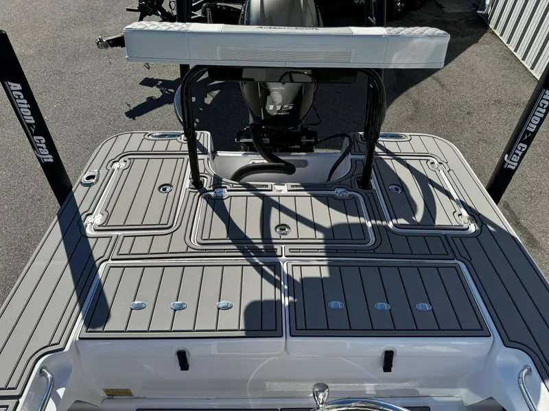 Slide: The Image of 2025 Action Craft 17 FLYFISHER boat deck with sleek design and modern features. - 9