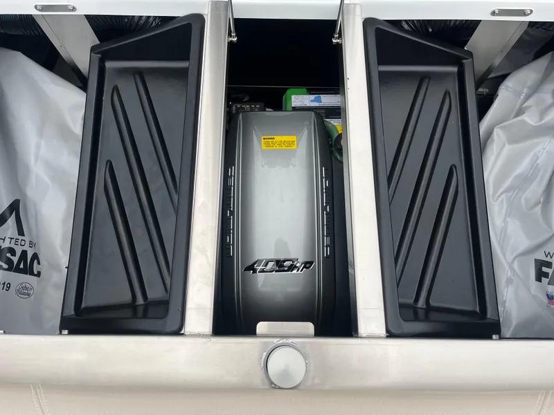 Slide: The Image of Centurion Fe22 2025 engine compartment with 409 HP engine and ballast bags. - 10