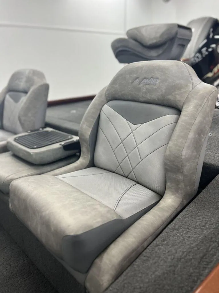 Slide: The Image of 2023 Avid 18XB boat seats with modern design and comfortable upholstery. - 37