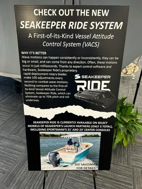 Slide: The Image of Seakeeper Ride System display promoting advanced vessel control for smoother navigation on Sportsman Open 232 Center Console. - 9