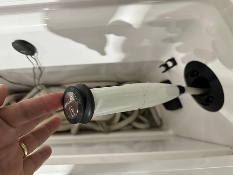 Slide: The Image of 2020 Axopar 37 Cross Cabin BRABUS with triple outboard engines, covered and secured. - 31