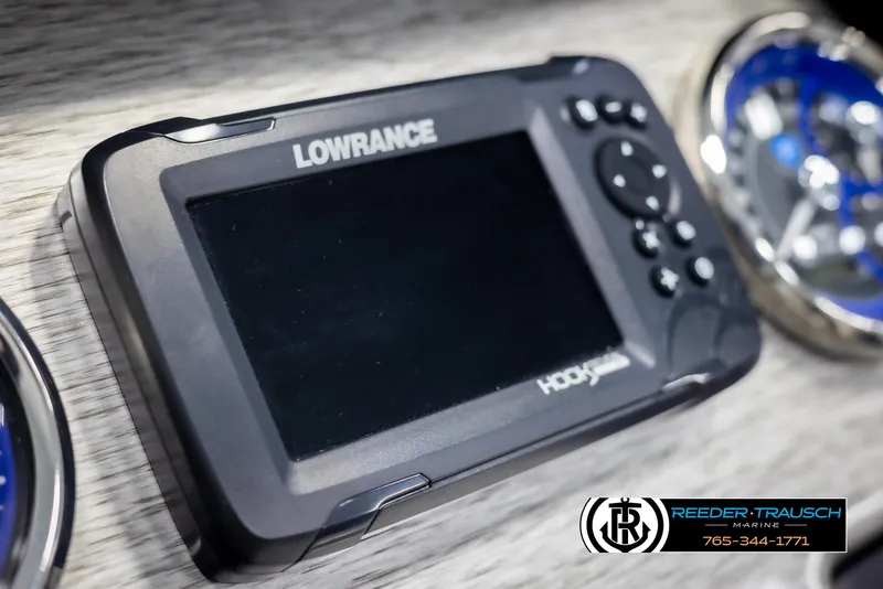 Slide: The Image of Lowrance Hook GPS on 2022 Premier 210 Sunsation boat dashboard. - 30