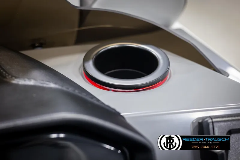 Slide: The Image of 2025 Bennington 21 SSRSE boat cup holder with ambient lighting. - 32