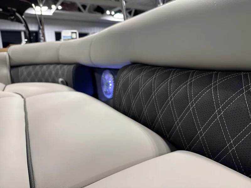 Slide: The Image of Luxurious interior of 2025 Barletta Lusso L25-UCA with elegant stitching and ambient lighting. - 16