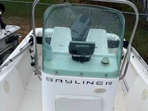 Slide: The Image of 1998 Bayliner Trophy 1903 CC boat with Garmin navigation system, viewed from above. - 8