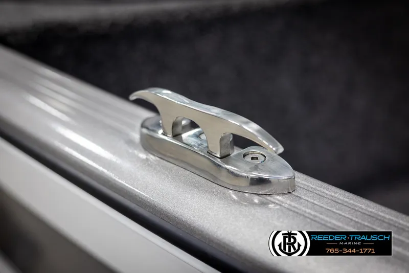 Slide: The Image of Close-up of a cleat on a 2025 Lund 1875 Impact XS boat. - 49