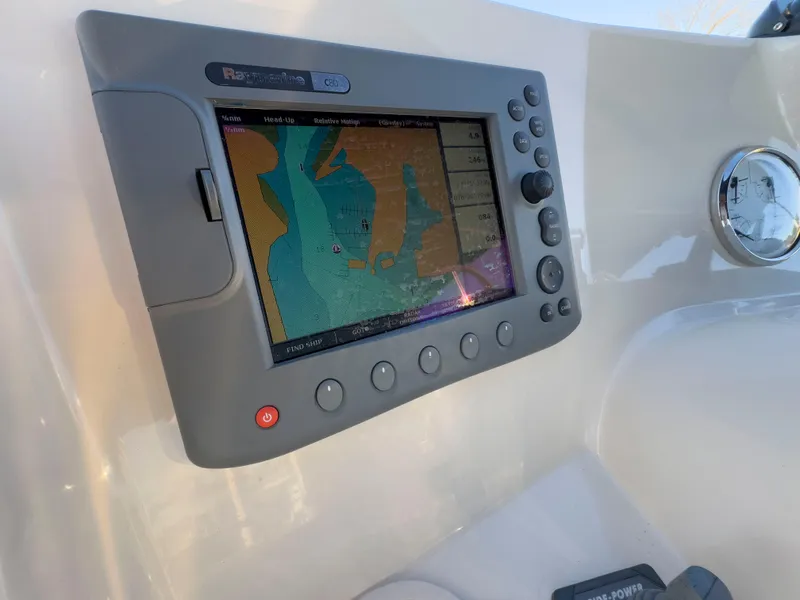 Slide: The Image of Raymarine C80 navigation system on 2005 Mainship 34 Trawler. - 46