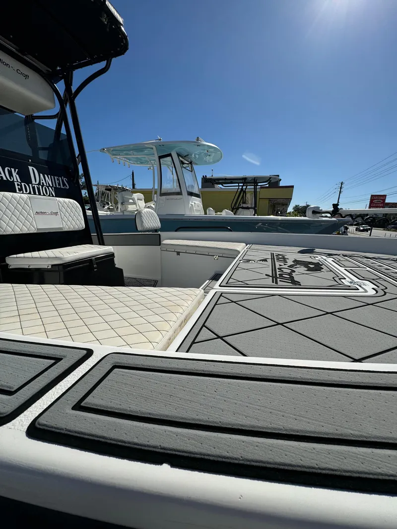 Slide: The Image of 2017 Action Craft 24 A.C.E. boat deck with custom Jack Daniels edition design. - 29