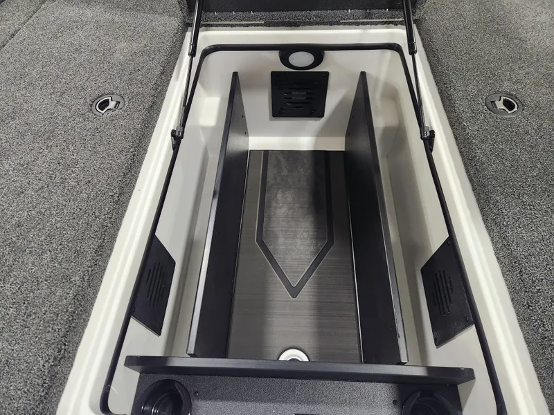 Slide: The Image of 2025 Nitro Z20 XL Pro boat storage compartment with sleek design and durable materials. - 13