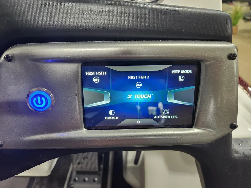 Slide: The Image of Touchscreen control panel in 2025 Nitro Z20 XL Pro boat dashboard. - 27