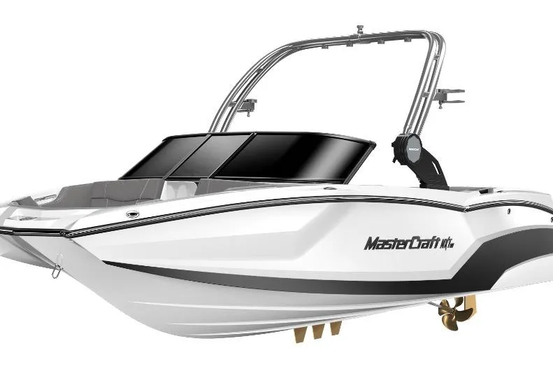 Slide: The Image of 2024 MasterCraft NXT20 boat with sleek design and modern features. - 8