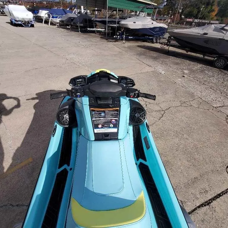 Slide: The Image of 2025 Yamaha WaveRunner VX Limited Ho in a marina setting. - 3