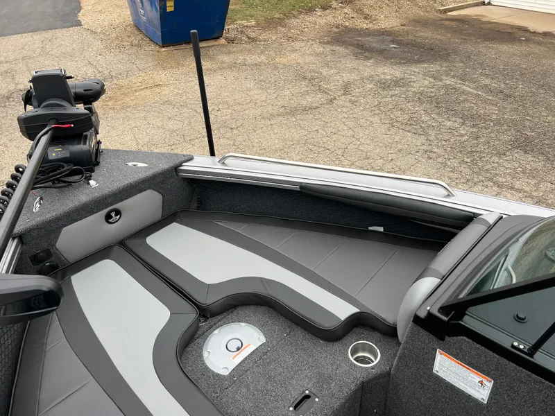 Slide: The Image of 2025 Lund 1975 Tyee boat interior with modern seating and equipment. - 8