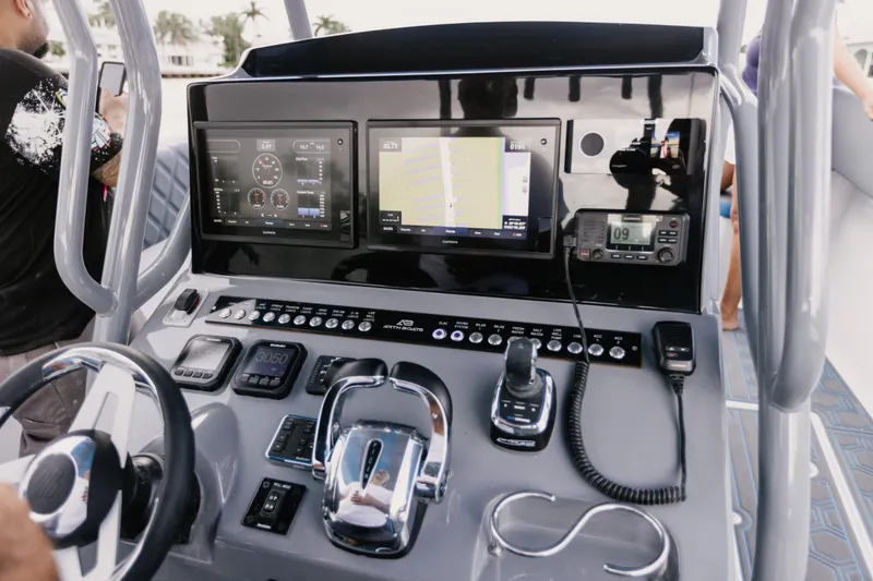 Slide: The Image of Boat control panel with advanced navigation system, AMP 333 model, 2021. - 14