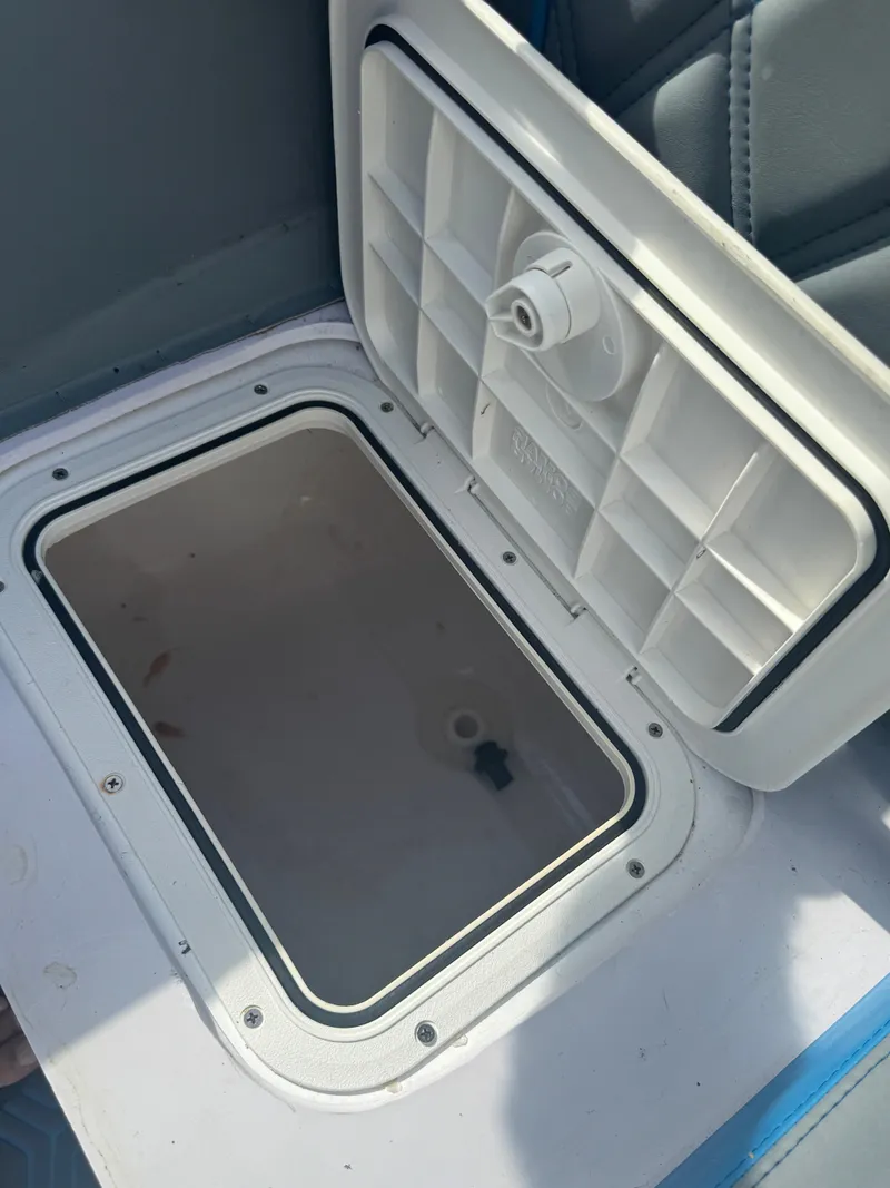 Slide: The Image of Open storage compartment on AMP 333 boat, 2021 model. - 29