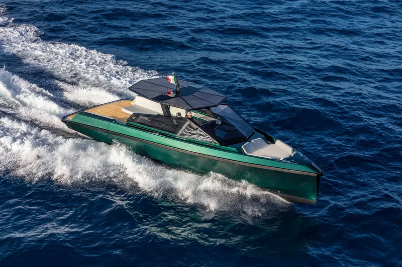 Slide: The Image of 2026 Wally wallytender43 yacht cruising on open sea. - 35
