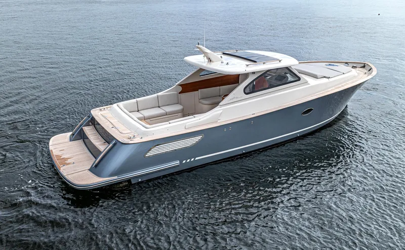 Slide: The Image of 2020 Gagliotta Lobster 35 luxury yacht on calm water. - 36