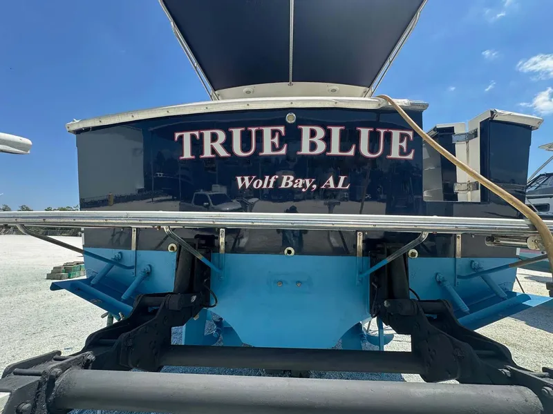 Slide: The Image of Sabre 42 Express 2005 boat named "True Blue" in Wolf Bay, AL. - 33