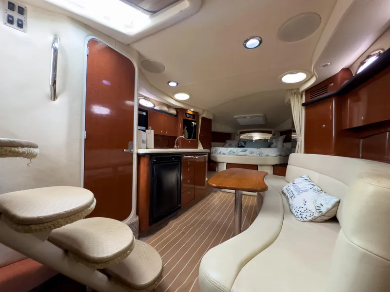 Slide: The Image of Luxurious interior of 2005 Sea Ray 340 Sundancer yacht with modern amenities. - 12