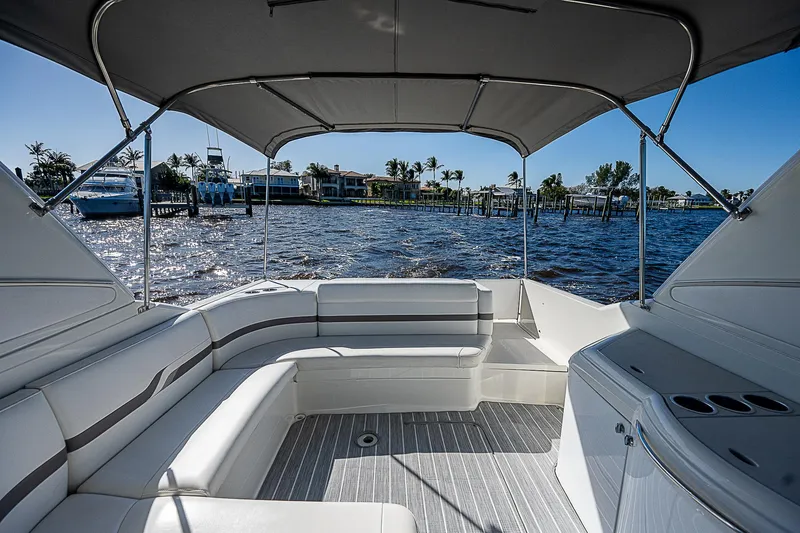 Slide: The Image of 2003 Formula 330 SS Super Sport boat interior with waterfront view. - 21