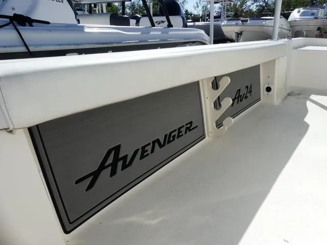 Slide: The Image of 2021 Avenger Boats AV24 interior with branded paneling. - 22